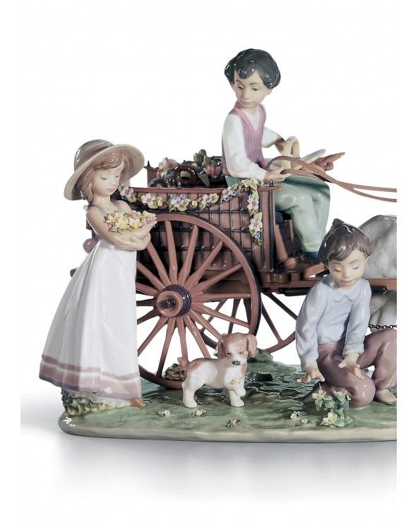 Lladrò Scultura bimbi una gita. Edizione limitata