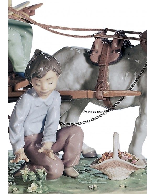 Enchanted Outing Children Sculpture. Limited Edition