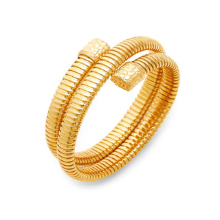Bracciale Tubogas Crocodile Doppio Dorato