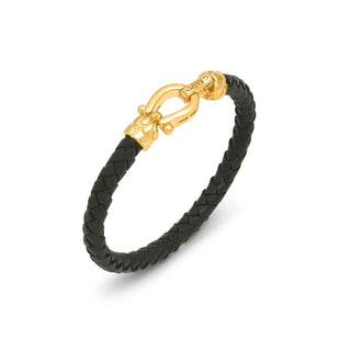 Bracciale Cuoio Croco Dorato