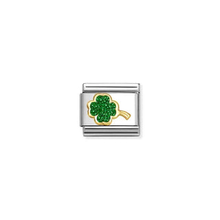 Link Composable Classic Glittery Green Clover