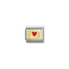 Link Composable Classic Cuore Rosso Diamantato