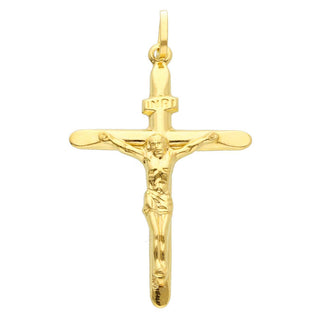 Charm Ciondolo Oro 18 Kt Croce Grade con Cristo