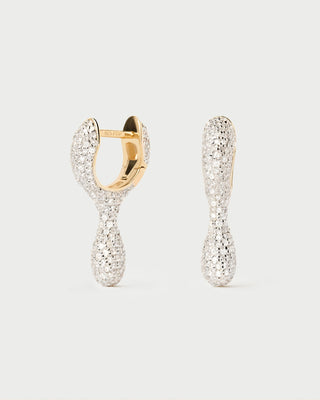 Orecchini Cerchio Twist Pave Ray