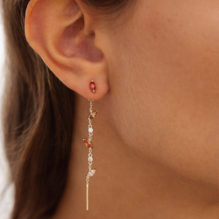 Charmi Foliage Silver Pendant Earrings
