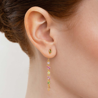 Charmi Primavera Orecchino Pendente Argento Dorato