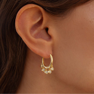 Hoop Brilliance Gold-Plated Silver