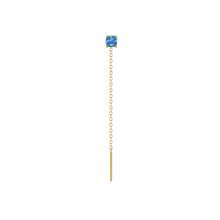 Lovli Luce Orecchino Saliscendi Argento Dorato -Azzurro
