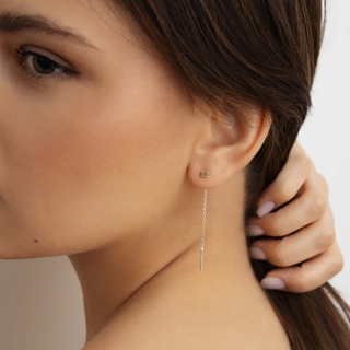 Lovli Luce Orecchino Saliscendi Argento -Lime