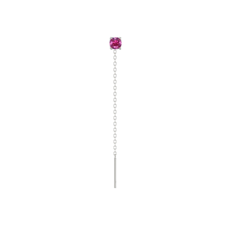 Lovli Luce Orecchino Saliscendi Argento -Fucsia