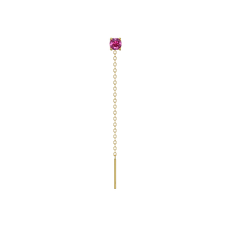 Lovli Luce Orecchino Saliscendi Argento Dorato -Fucsia