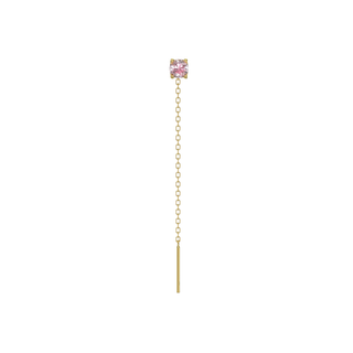 Lovli Luce Orecchino Saliscendi Argento Dorato -Rosa