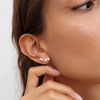 Gilded Silver Floral Earring