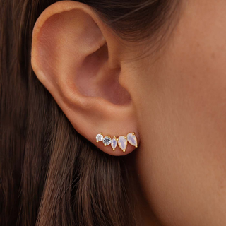 Gilded Silver Floral Earring