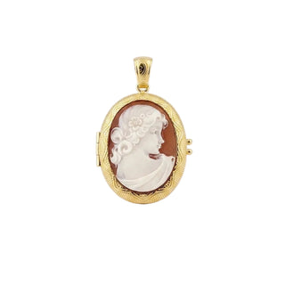 Pendente Cameo Volto Dorato Cr