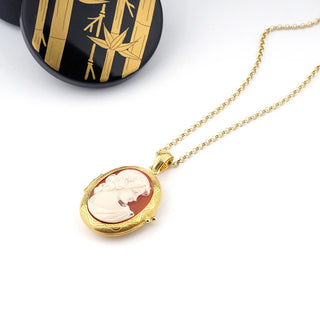 Pendente Cameo Volto Dorato Cr