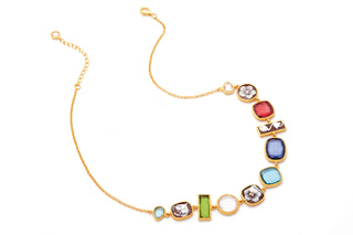 Gilded Flower Cameo Necklace