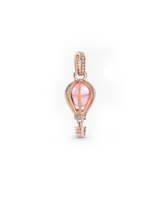  Charm pendente Mongolfiera rosa scintillante