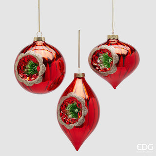 Addobbo Palla Trottola Fuso Vintage 3 Ass.