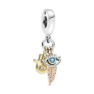 Pandora Charm pendente spiritualità con mano di fatima, occhio