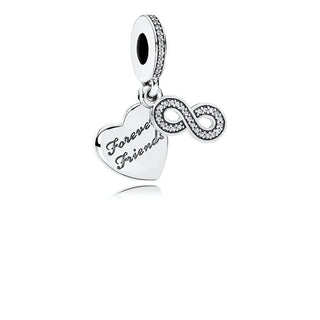 Pandora Charm pendente a cuore Amiche per sempre