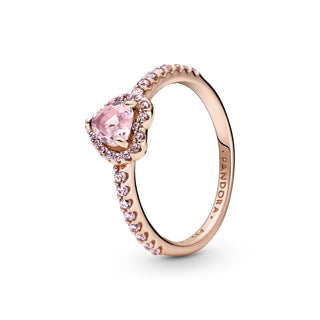 Pandora Anello Cuore in Rilievo Rosa