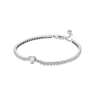 Pandora Bracciale Tennis con Cuore in rilievo