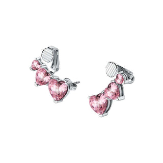 Chiara Ferragni Orecchini Diamond Heart Argento e Rosa 17.7 mm