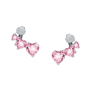 Chiara Ferragni Orecchini Diamond Heart Argento e Rosa 17.7 mm