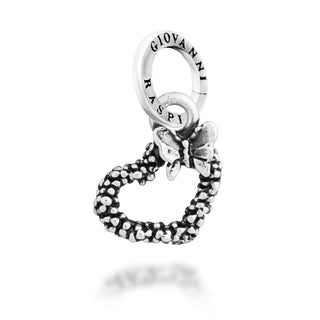 Charm Cuore Mimosa E Farfalla