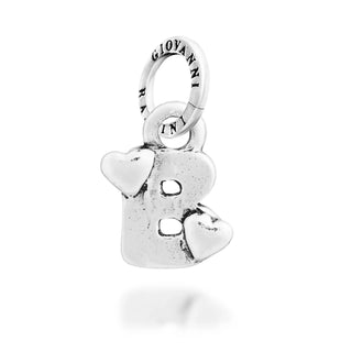 "B" Charm with Little Hearts