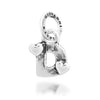 "D" Hearts Charm