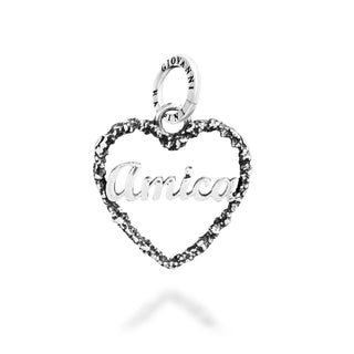"Amica" Heart Charm