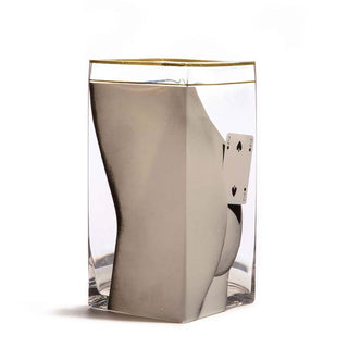 Seletti Vaso in Vetro "Toiletpaper" Grande - Two of Spades