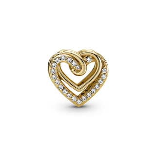 Pandora Charm Cuore Intrecciato con Pietre