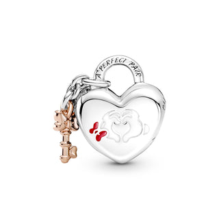 Pandora Disney, charm Lucchetto d'Amore Mickey Mouse & Minnie