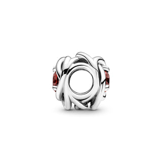 Pandora Charm Cerchio Eterno Rosso