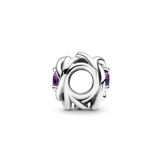 Pandora Charm Cerchio Eterno Viola