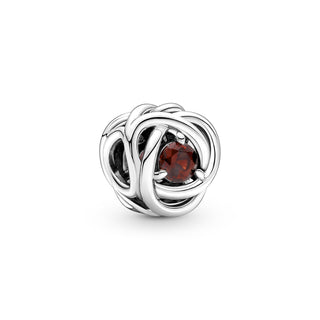 Pandora Charm Cerchio Eterno Rosso Scuro