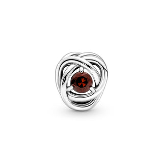 Pandora Charm Cerchio Eterno Rosso Scuro