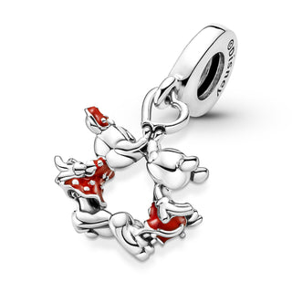 Pandora Disney, charm Pendente Mickey Mouse & Minnie, Il Bacio