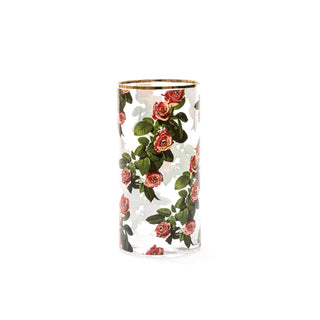 Vaso In Vetro Toiletpaper Ø Cm.15 H. 30 - Roses