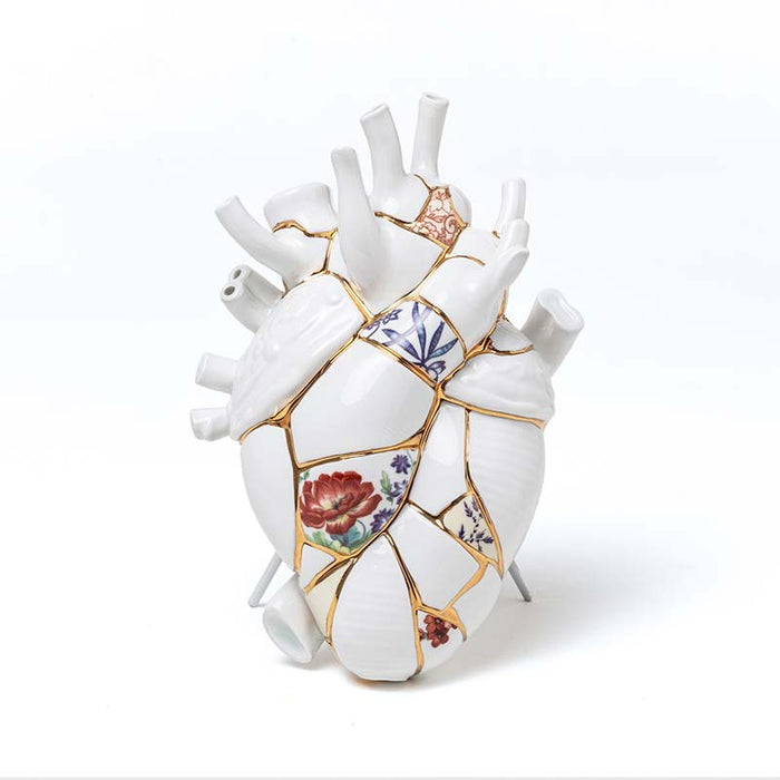 Vaso Love in Bloom Kintsugi-Casa e Design-Seletti-Vaso In Porcellana "Love In Bloom - Kintsugi" Cm.16,5X9 H.25-Armando Poggi