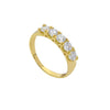 Anello in oro Giallo 18kt con 5 Zirconi Punto Luce