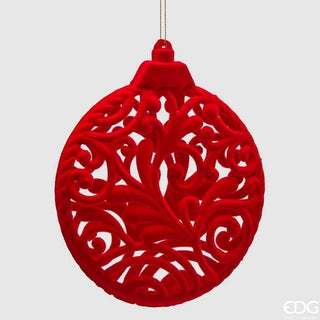 Addobbo Medaglione Velvet A Rosso