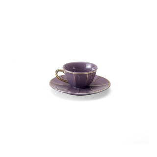 Tazza Caffè C/Piatto
 Vintage porpora Dettagli oro