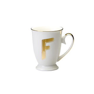 Mug
 Lettera F Decalcomania Oro