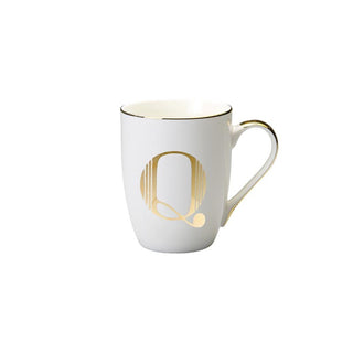 Mug
 Lettera Q Decalcomania Oro