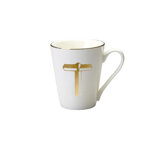 Mug
 Lettera T Decalcomania Oro