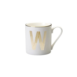 Mug
 Lettera W Decalcomania Oro